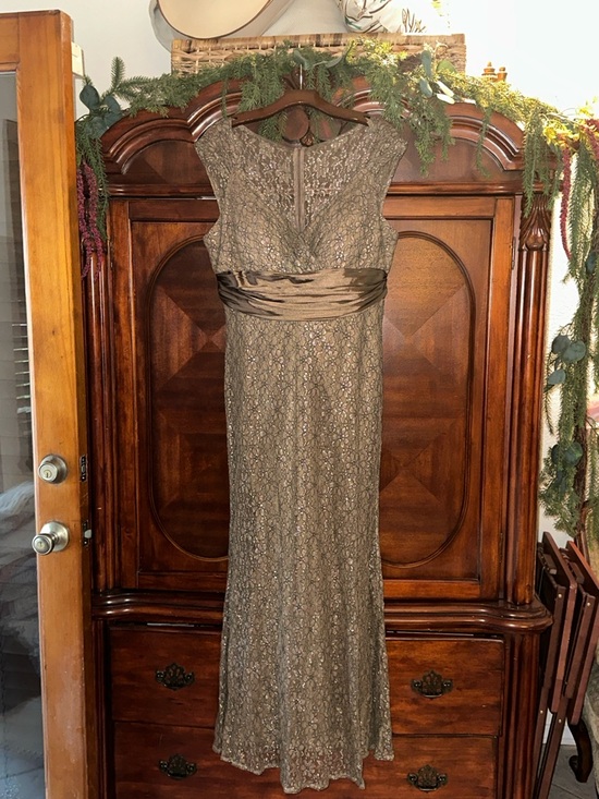 Ever Pretty Dresses & Skirts - Ever Pretty Bronze Lace Maxi Dress with Satin Waist
